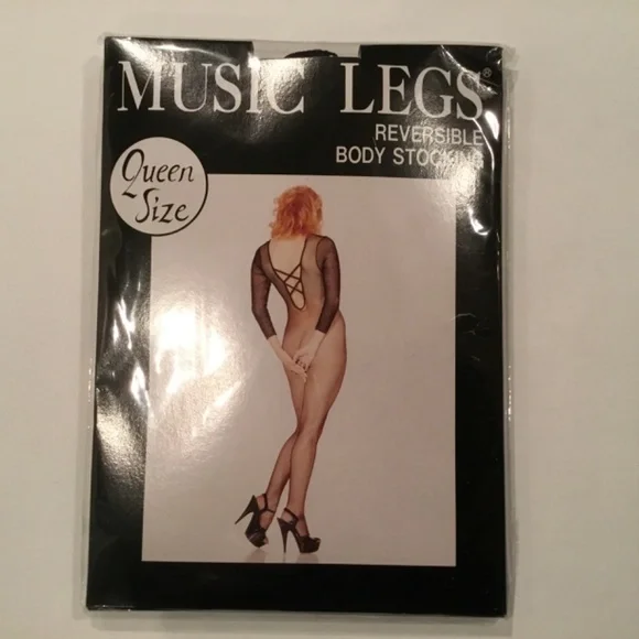 Music Leg Reversible Body Stocking - Picture 2 of 4